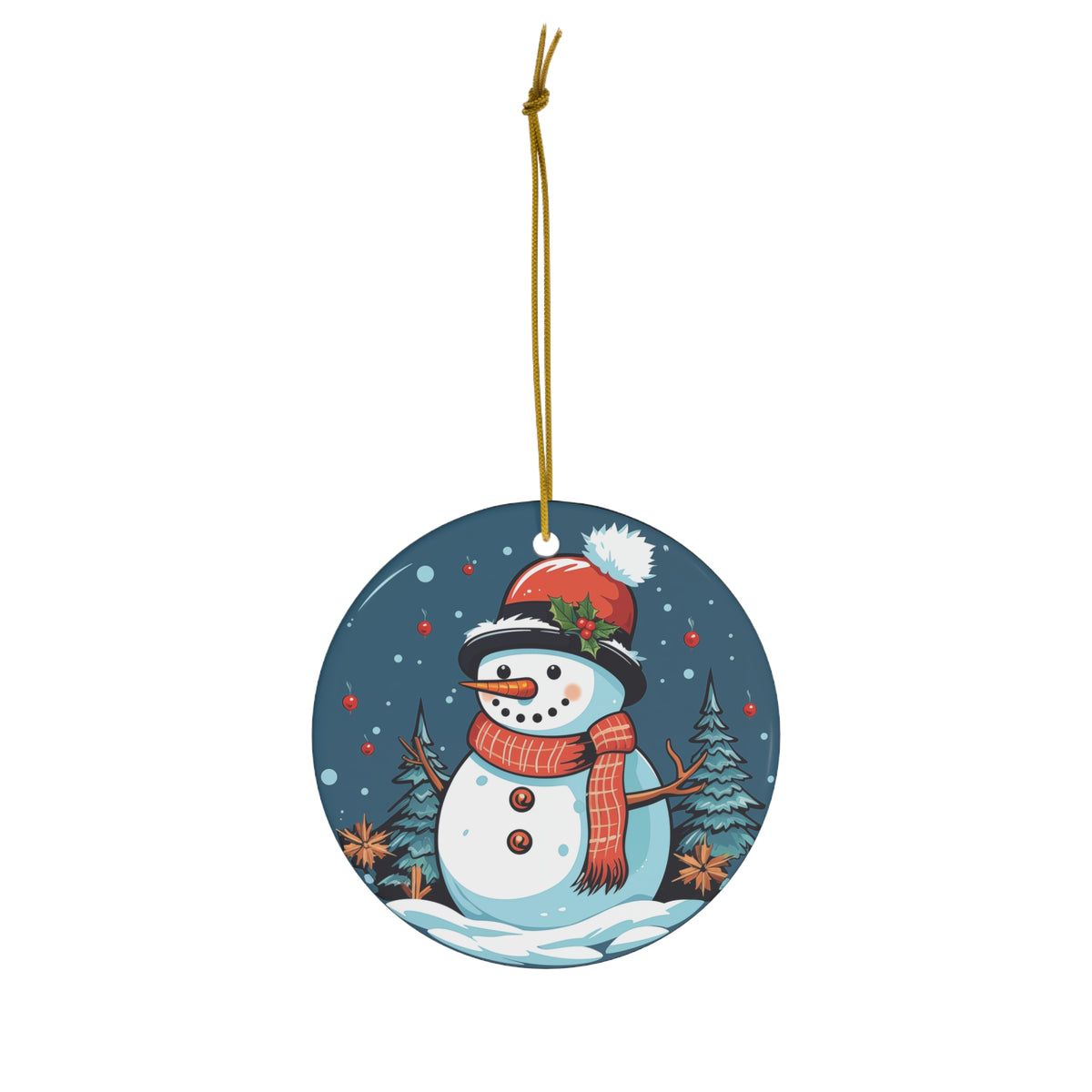 Snowman Soiree - Ceramic Ornament