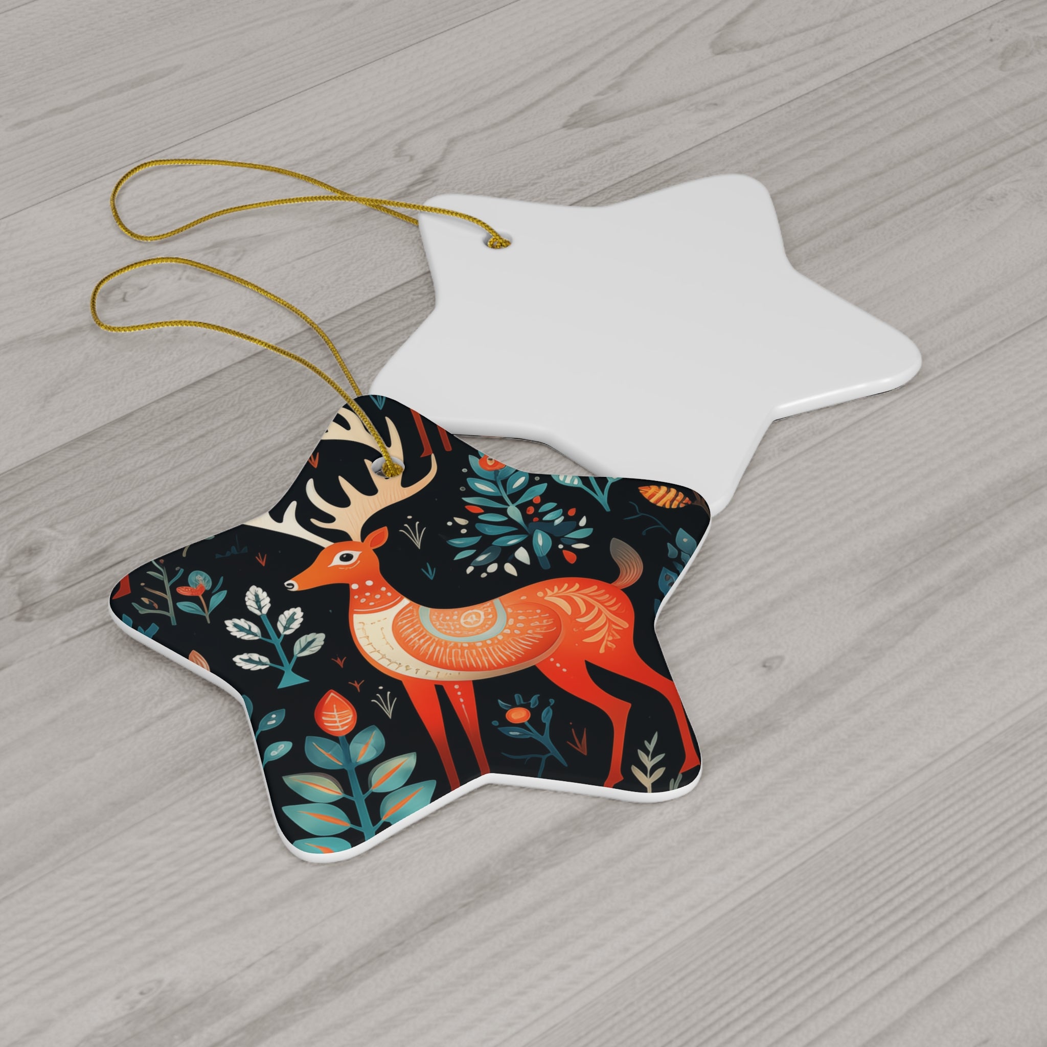 Reindeer Rhythms - Ceramic Ornament